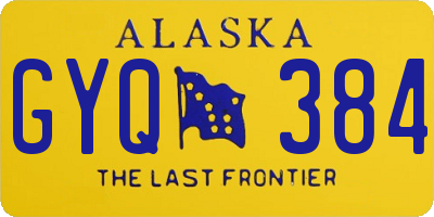 AK license plate GYQ384