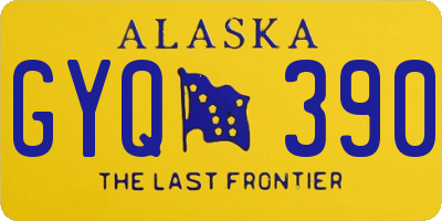 AK license plate GYQ390