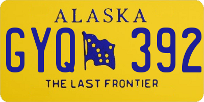 AK license plate GYQ392