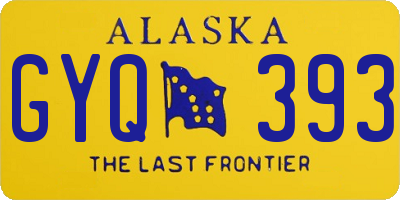 AK license plate GYQ393