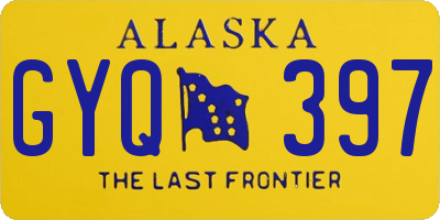 AK license plate GYQ397