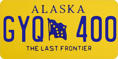 AK license plate GYQ400