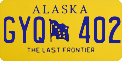 AK license plate GYQ402