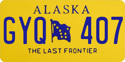 AK license plate GYQ407