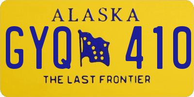 AK license plate GYQ410