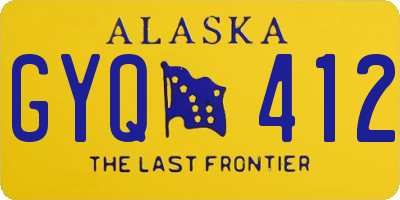 AK license plate GYQ412