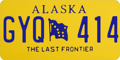 AK license plate GYQ414