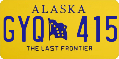 AK license plate GYQ415