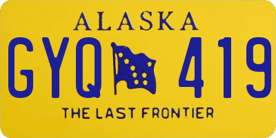 AK license plate GYQ419