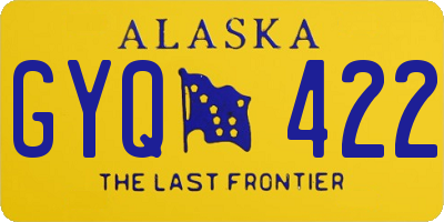 AK license plate GYQ422