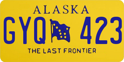 AK license plate GYQ423