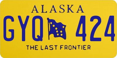 AK license plate GYQ424