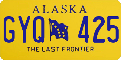 AK license plate GYQ425