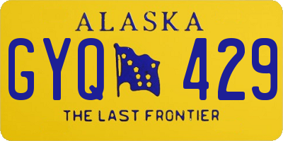 AK license plate GYQ429