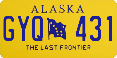 AK license plate GYQ431