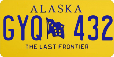 AK license plate GYQ432