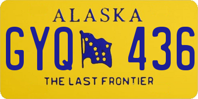 AK license plate GYQ436