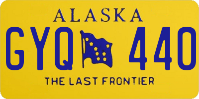 AK license plate GYQ440