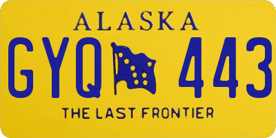 AK license plate GYQ443