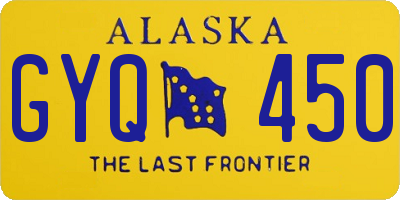 AK license plate GYQ450