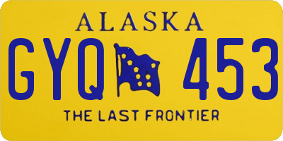 AK license plate GYQ453
