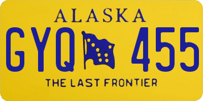 AK license plate GYQ455