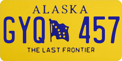 AK license plate GYQ457