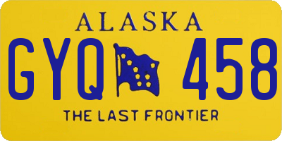 AK license plate GYQ458