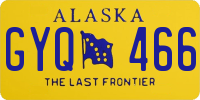 AK license plate GYQ466