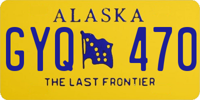 AK license plate GYQ470