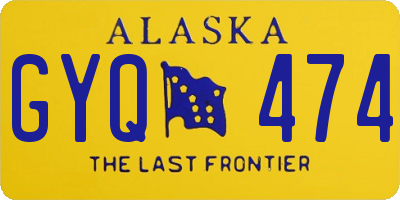 AK license plate GYQ474