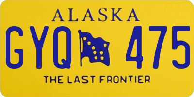 AK license plate GYQ475