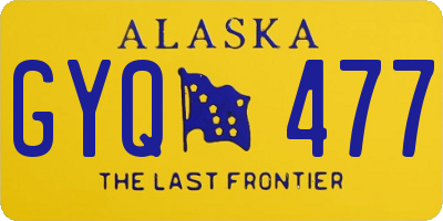 AK license plate GYQ477