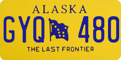 AK license plate GYQ480