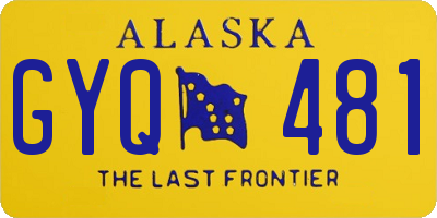 AK license plate GYQ481