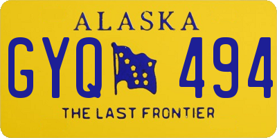 AK license plate GYQ494