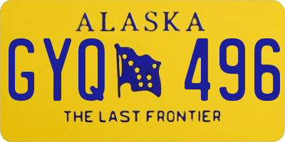 AK license plate GYQ496