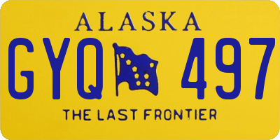AK license plate GYQ497