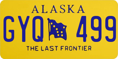 AK license plate GYQ499