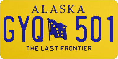 AK license plate GYQ501