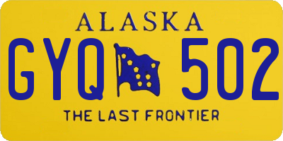 AK license plate GYQ502