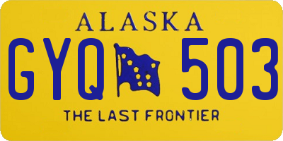 AK license plate GYQ503