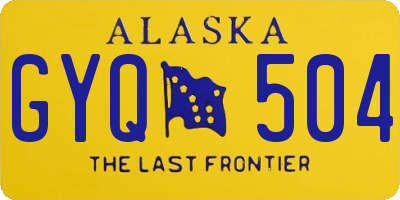 AK license plate GYQ504