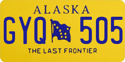 AK license plate GYQ505