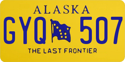 AK license plate GYQ507