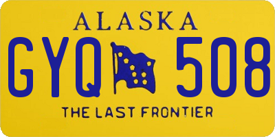 AK license plate GYQ508