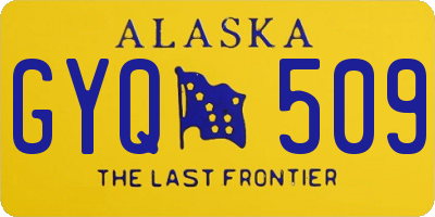 AK license plate GYQ509