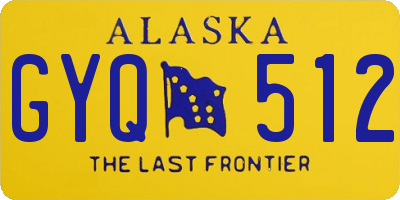 AK license plate GYQ512
