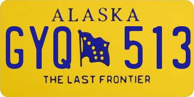 AK license plate GYQ513
