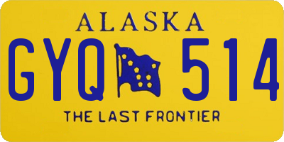 AK license plate GYQ514